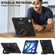 iPad Air 13 2024 Silicone Hybrid PC Tablet Case with Holder & Shoulder Strap - Black