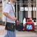 iPad Air 13 2024 Silicone Hybrid PC Tablet Case with Holder & Shoulder Strap - Black