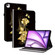 iPad Air 13 2024 Crystal Texture Painted Leather Smart Tablet Case - Gold Butterfly Rose