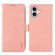iPhone 16 ABEEL Frosted Magnetic RFID Leather Phone Case - Pink