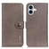 iPhone 16 KHAZNEH Cowhide Texture Horizontal Flip Leather Phone Case - Khaki