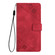 iPhone 16 Skin-feel Embossed Leather Phone Case - Red