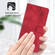 iPhone 16 Skin-feel Embossed Leather Phone Case - Red