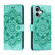iPhone 16 Mandala Embossing Pattern Horizontal Flip Leather Phone Case - Green