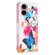 iPhone 16 Colored Drawing Pattern Leather Phone Case - Butterflies