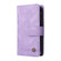 iPhone 16 Skin Feel Multi-Card Wallet Zipper Leather Phone Case - Purple