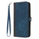 iPhone 16 Side Buckle Double Fold Hand Strap Leather Phone Case - Royal