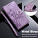 iPhone 16 Orchid Butterfly Embossed Leather Phone Case - Purple