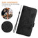 iPhone 16 Embossed Rose RFID Anti-theft Leather Phone Case - Black