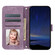iPhone 16 Embossed Stripes Skin Feel Leather Phone Case - Light Purple
