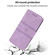 iPhone 16 Embossed Stripes Skin Feel Leather Phone Case - Light Purple