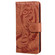 iPhone 16 Tiger Embossing Pattern Leather Phone Case - Brown