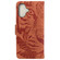 iPhone 16 Tiger Embossing Pattern Leather Phone Case - Brown