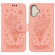 iPhone 16 Butterfly Rose Embossed Leather Phone Case - Pink