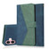 iPhone 16 Dual-color Stitching Leather Phone Case - Blue Green