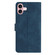 iPhone 16 Seven Butterflies Embossed Leather Phone Case - Blue