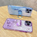 iPhone 16 Pro Max Gradient Glitter Immortal Flower Ring All-inclusive Phone Case - Purple