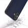 iPhone 16 PU Leather Black Frame Full Coverage Phone Case - Dark Blue