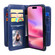 iPhone 16 Multi-Function Wallet 10 Card Slots Leather Phone Case - Dark Blue