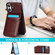 iPhone 16 Solid Color Card Slots Bracket PU Phone Case - Brown