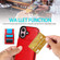 iPhone 16 Solid Color Card Slots Bracket PU Phone Case - Red