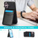 iPhone 16 Solid Color Card Slots Bracket PU Phone Case - Black