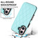 iPhone 16 Double Buckle Rhombic PU Leather Phone Case - Blue