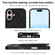 iPhone 16 Double Buckle Rhombic PU Leather Phone Case - Black