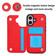 iPhone 16 Double Buckle Rhombic PU Leather Phone Case - Red