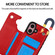 iPhone 16 Double Buckle Crazy Horse Texture PU Phone Case - Red iPhone 16 Double Buckle Crazy Horse Texture PU Phone Case - Red