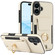 iPhone 16 Elastic Card Bag Ring Holder Phone Case - White
