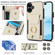 iPhone 16 Elastic Card Bag Ring Holder Phone Case - White