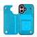 iPhone 16 Double Buckle Butterfly Embossing PU Phone Case - Blue iPhone 16 Double Buckle Butterfly Embossing PU Phone Case - Blue
