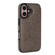 iPhone 16 Double Buckle Butterfly Embossing PU Phone Case - Grey