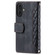 iPhone 16 Grid Texture Zipper Leather Phone Case with Lanyard - Black
