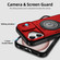 iPhone 16 Sliding Camshield TPU Hybrid PC Magnetic Holder Phone Case - Red