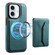 iPhone 16 Denior D17 Skin Feel MagSafe Detachable Card Slot Phone Case - Blue