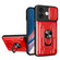 iPhone 16 Sliding Camshield TPU+PC Phone Case with Card Slot - Red