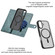 iPhone 16 ViLi GVB Series MagSafe Magnetic RFID Leather Phone Case - Green iPhone 16 ViLi GVB Series MagSafe Magnetic RFID Leather Phone Case - Green