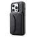 iPhone 16 Denior D17 Skin Feel MagSafe Detachable Card Slot Phone Case - Black