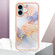 iPhone 16 Electroplating Pattern IMD TPU Shockproof Case - Milky Way White Marble