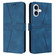 iPhone 16 Triangle Solid Color Leather Phone Case - Blue