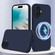 iPhone 16 Shockproof Silicone Magsafe Phone Case - Navy Blue