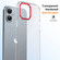 iPhone 16 Ice Feel HD Transparent PC Full Coverage Phone Case - Red