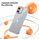 iPhone 16 Ice Feel HD Transparent PC Full Coverage Phone Case - Orange