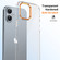 iPhone 16 Ice Feel HD Transparent PC Full Coverage Phone Case - Orange