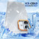 iPhone 16 Ice Feel HD Transparent PC Full Coverage Phone Case - Orange