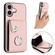 iPhone 16 Organ Card Bag Ring Holder Phone Case - Pink