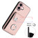 iPhone 16 Organ Card Bag Ring Holder Phone Case - Pink