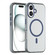 iPhone 16 MagSafe Frosted Translucent TPU + PC Full Coverage Phone Case - Dark Blue